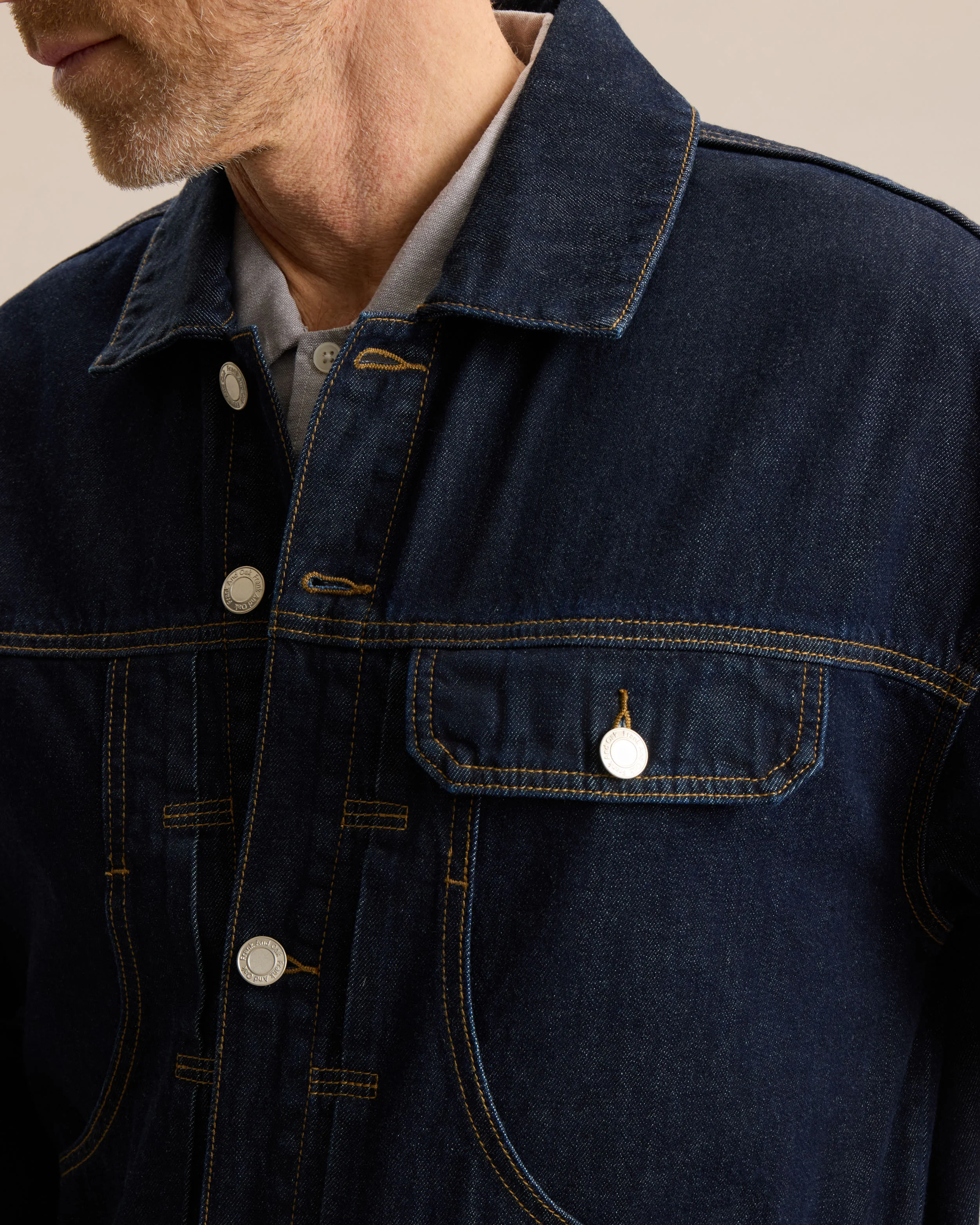 DARK INDIGO DENIM JACKET - Image 4