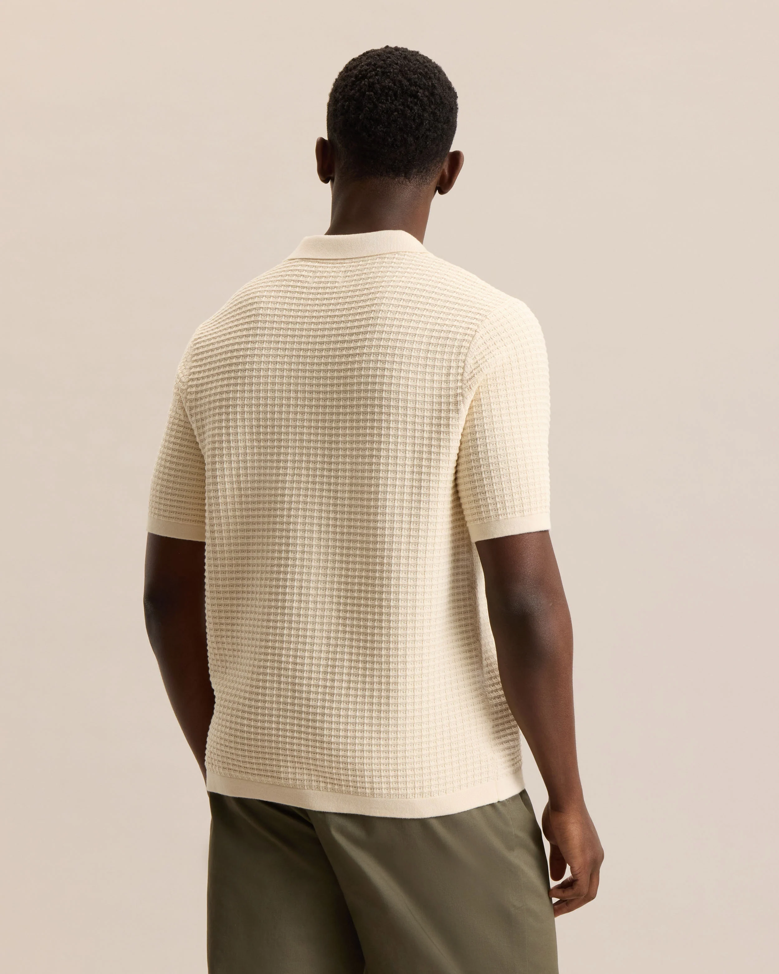 JOHNNY COLLAR WAFFLE KNIT - Image 4